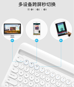 Teclado inalámbrico de diente azul para portátil, dispositivo multiusos para ipad, mac y apple - Product Image 6