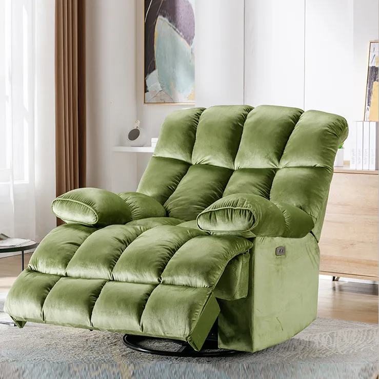 Venta caliente muebles de sala de estar eléctrico giratorio en forma de L sofá silla sofá reclinable sofá con respaldo ajustable