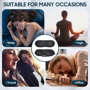 ライトスリーパー用カスタムブラックアウト調整可能3Dメモリコットン睡眠アイパッチ輪郭デザイン付き - Product Image 5