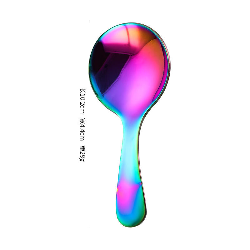 Cuillère à manche court en or rose