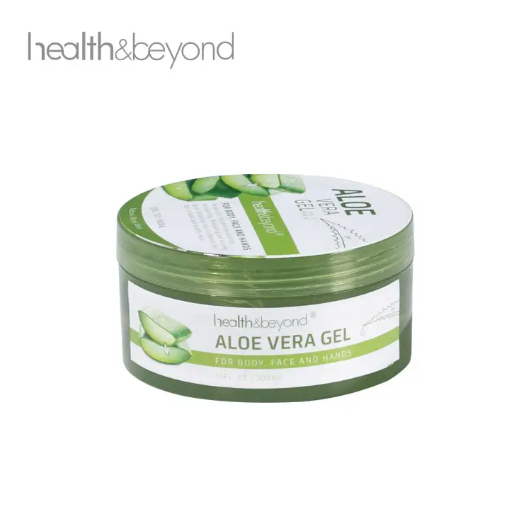 Gel d'aloe vera biologique pour le visage, la peau, les cheveux et le soulagement des coups de soleil à partir d'aloe vera pur à 100% 300ml