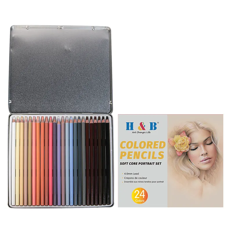 Kit de lápis de arte profissional, kit de lápis de cor pastel para desenho