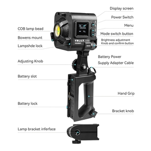 YONGNUO YNLUX100 100W 3200K-5600K kompakt el LED Video COB fotoğraf fotoğraf stüdyosu için dolgu ışığı - Product Image 4