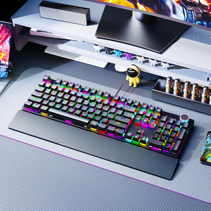 Teclado mecánico para juegos de PC de 104 teclas, diseño de moda, con Teclado mecánico con cable USB para oficina y aprendizaje - Product Image 1