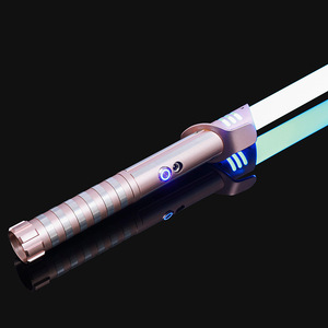 Luke Star Battle 2-in-1ดาบเลเซอร์แสงโลหะ16สีตีตีของเล่นแท่งเรืองแสงสำหรับเด็ก