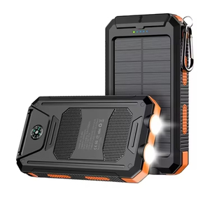 Solar Charger Power Bank Real Rated 10000mAh Portable Wireless Charger with USB <strong>C</strong> <strong>Input</strong> <strong>Output</strong> for Cell Phones External Battery - Product Image 1