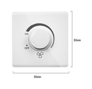 Yüzeye monte 86 tipi elektrikli tavan vantilatörü topuz anahtarı kademesiz hız kontrol anahtarı - Product Image 6