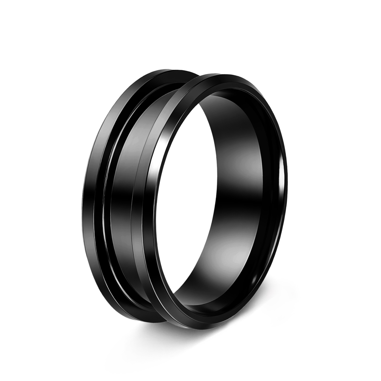 8MM double beveled black