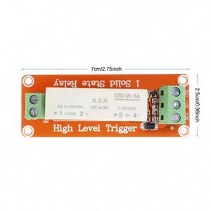 1 canale SSR modulo relè a stato solido Trigger alto-basso 5A 3-32V per ardui R3 - Product Image 1