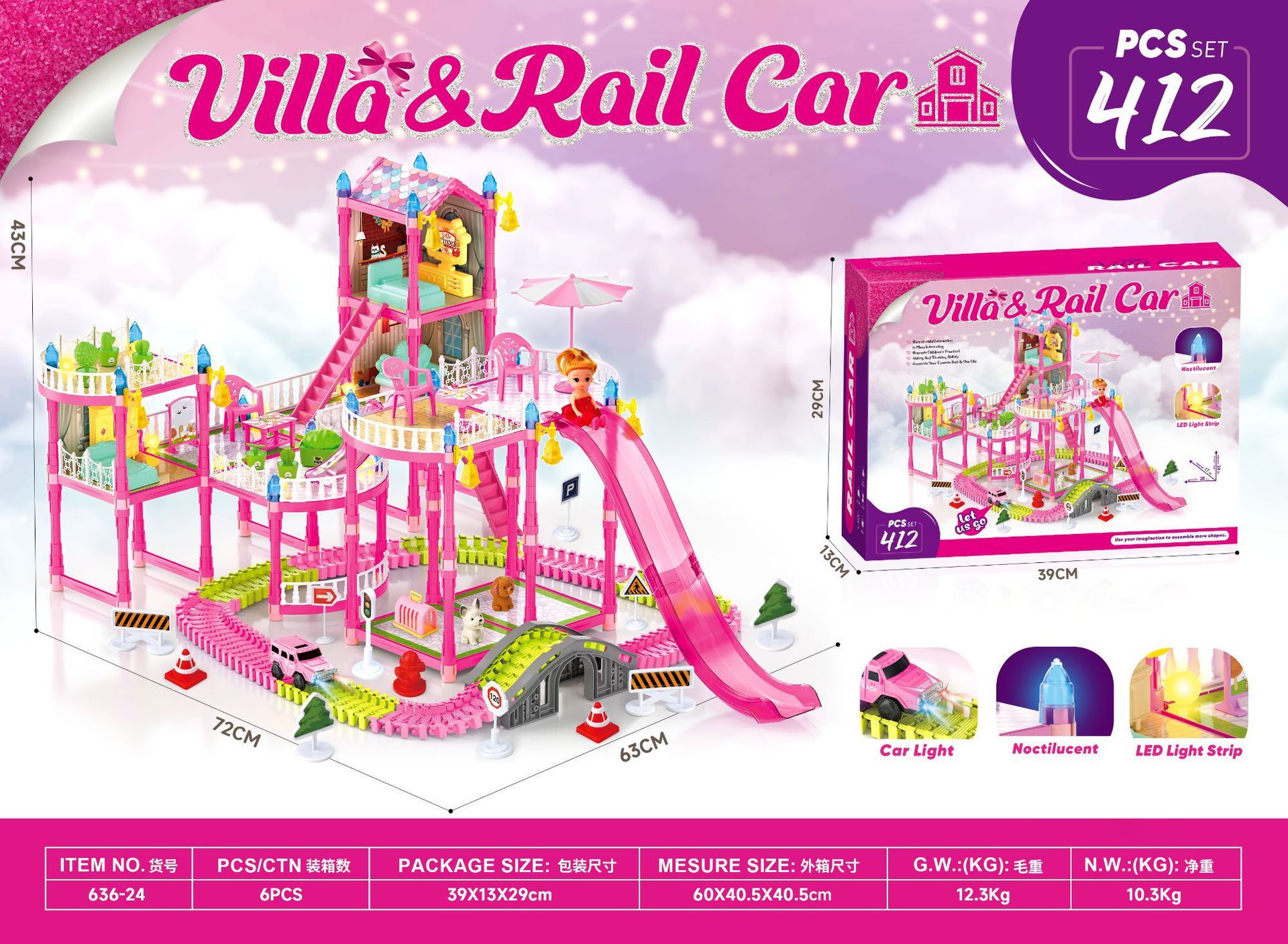 villa track 412 pezzi confezione in inglese
