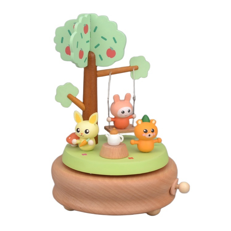 Natural Wood Color-Children swing