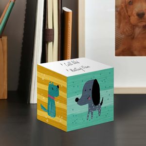 Sticky Note Cube 750 Sheet Memo Block Impreso en 4 lados Block Bloc de notas Memo Paper Cube Memo Pad Cube para oficina y hogar
