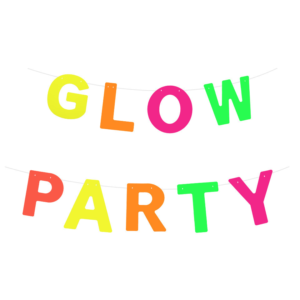 Bannière lumineuse colorée Neon-1pc GLOW PARTY
