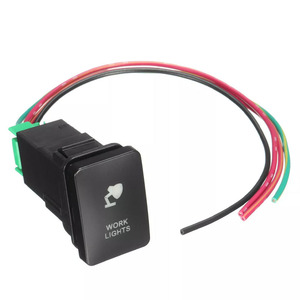 Deniz RV Offroad araçlar için ledli basmalı düğme anahtarı SPST Toyota anahtarı ile su geçirmez 12V açma-kapama kablo kiti - Product Image 4