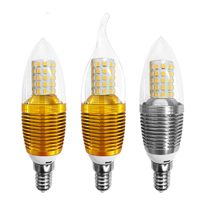 12W LED elektronik mum işığı ampul sabit akım hiçbir Strobe 3000K 6000K E14 dişli taban voltaj 85-265V alüminyum kabuk - Product Image 1