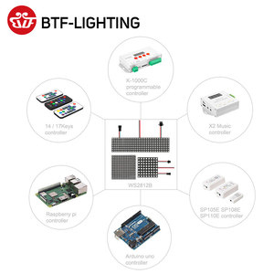 Hoch auflösende 8x32 16x16 64leds 256leds Adressierbare LED-Matrix 8x8 Digital Panel Ws2812b - Product Image 2