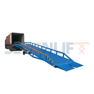 10 Ton Factory <strong>Container</strong> <strong>Loading</strong> Vehicle <strong>Unloading</strong> Ramp Bridge Movable Forklift Hydraulic Car <strong>Loading</strong> Ramps - Product Image 2