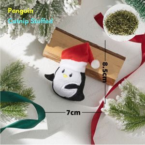 Juguete de hierba gatera de peluche de Navidad, gato no tóxico, menta, serie navideña, juguete de hierba gatera para mascotas para gatitos - Product Image 5