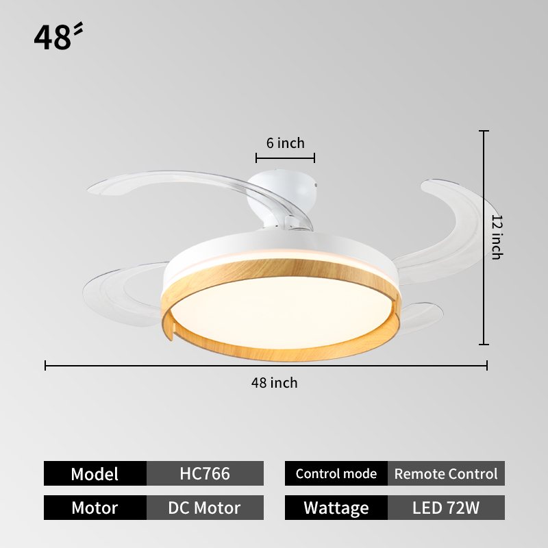 Ceiling White+light wood color+48