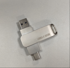 2合1 USB闪存驱动器金属OTG 2.0 3.0 u盘可自定义徽标USB C棒Pendrive 8GB至1TB内存可用32gb 16GB - Product Image 6