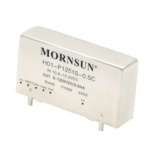 Mornsun DCDC Converter HO1-P1251S-<strong>0</strong>.5C <strong>Input</strong> 12V High Voltage <strong>Output</strong> 1W <strong>0</strong>-1250V DC-DC Converters - Product Image 1