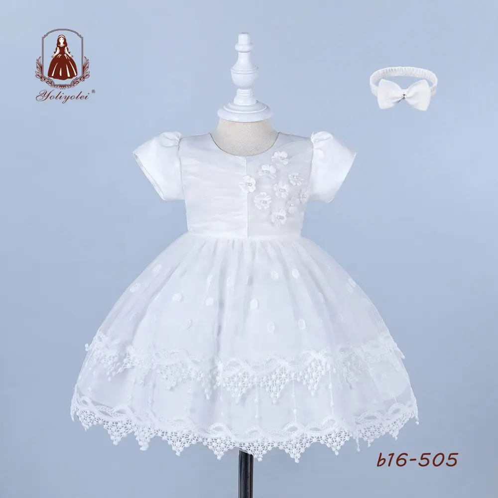 Últimas Designs Roupa Do Bebê Recém-nascido Infantil Vestido Net Lindo Elegante 0 - 2 Anos o Vestido Da Menina Para A Festa