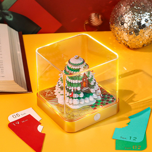3D Calendar 2025 Christmas Tree Style 3D Art Sticky <strong>Notes</strong> Led Lighted Rip Away Paper Carving Gift Craft Luxury <strong>Notes</strong> <strong>Cube</strong> - Product Image 2