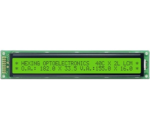 Módulo Cob de gran tamaño 40X2 carácter STN amarillo verde 16 pines 8 bits paralelo 5V Módulo de pantalla LCD 4002 con retroiluminación - Product Image 1