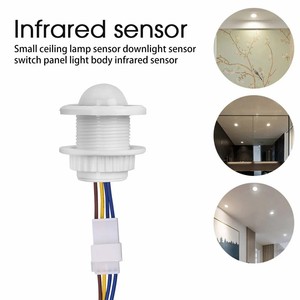 Mini Sensor de movimiento Interruptor de luz 110-220V Sensor PIR Detección inteligente Retardo de tiempo Interruptor detector de inducción infrarroja ajustable