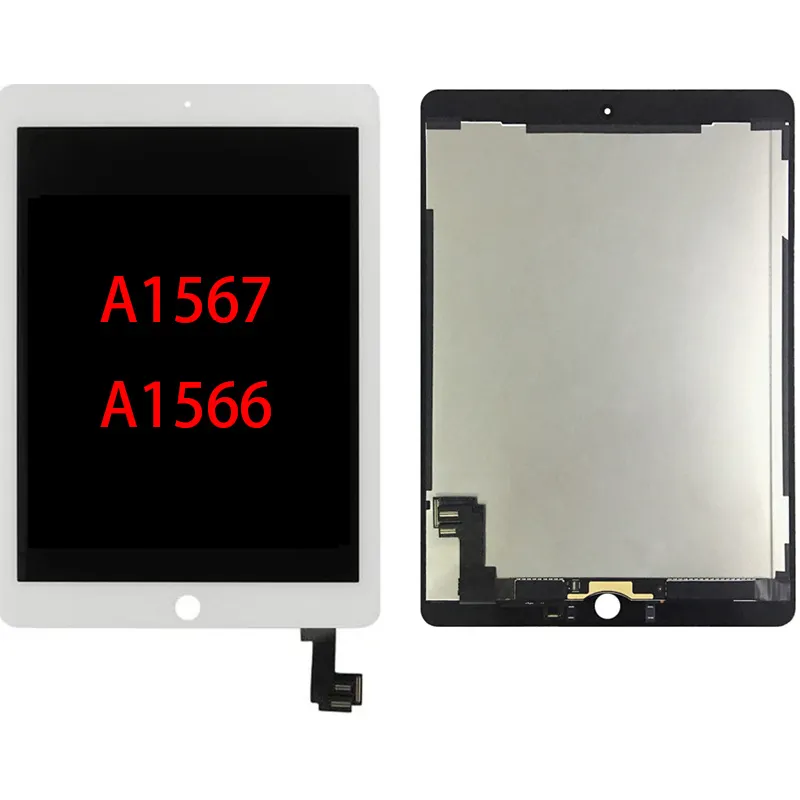 شاشة LCD 9.7 بوصة لهاتف أبل iPad 6 Air 2 شاشة LCD تعمل باللمس مجموعة محول الأرقام للاستبدال لجهاز iPad 6 A1567 A1566