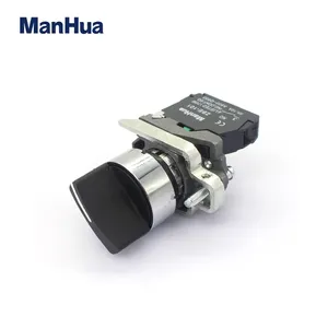 ManHua kontrol anahtarı XB4-BD21 220V 2 pozisyon anahtarı Maintsauned itme ButtonStandard kolu seçici 1NO - Product Image 4