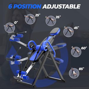 Wellshow-Mesa de inversión deportiva resistente con cinturón protector ajustable, mesa de inversión para aliviar el dolor de espalda