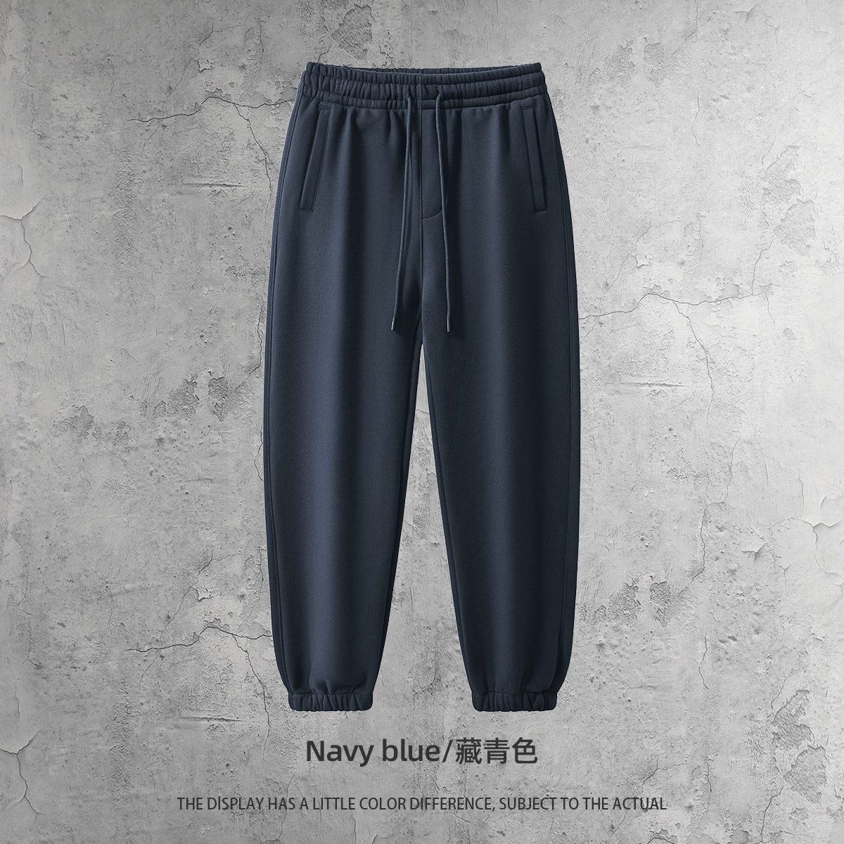 Leg pants-navy blue