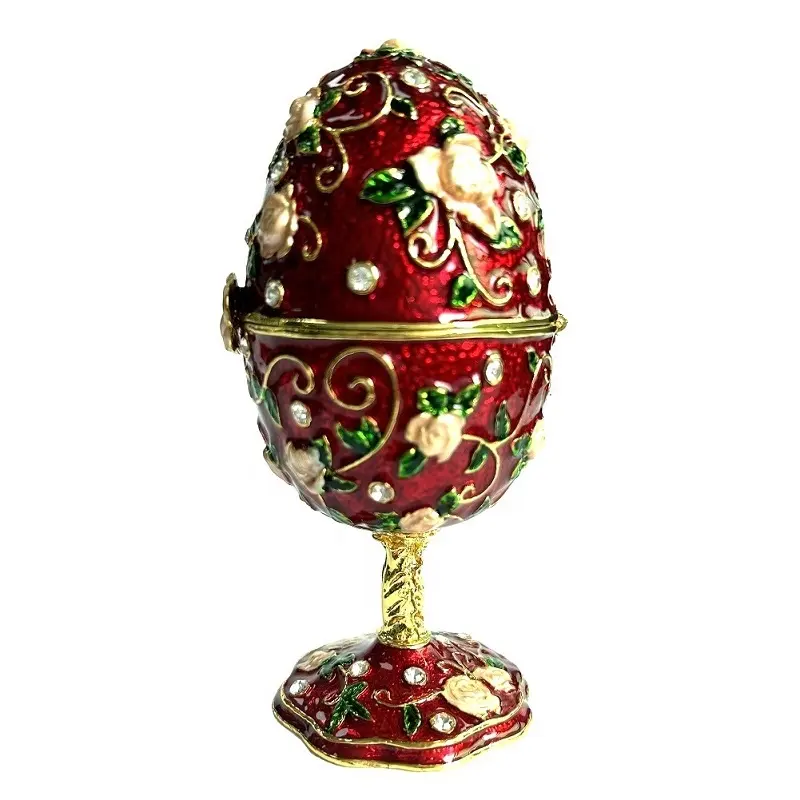 2023 enamel music box Jewelry standing trinket faberage egg jewelry box easter eggs