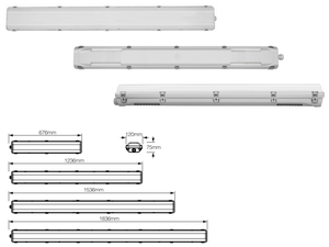 IP66 <strong>LED</strong> CCT Waterproof Light <strong>LED</strong> Tri-Proof Light Double-row <strong>LED</strong> Module 2ft <strong>4ft</strong> 5ft 6ft - Product Image 4