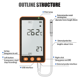 AIKESI GSP-70 Pro FlashLink USB PDF Reusable <strong>Data</strong> <strong>Logger</strong> With <strong>External</strong> Sharp Tip Probe <strong>Data</strong> <strong>Logger</strong> - Product Image 2