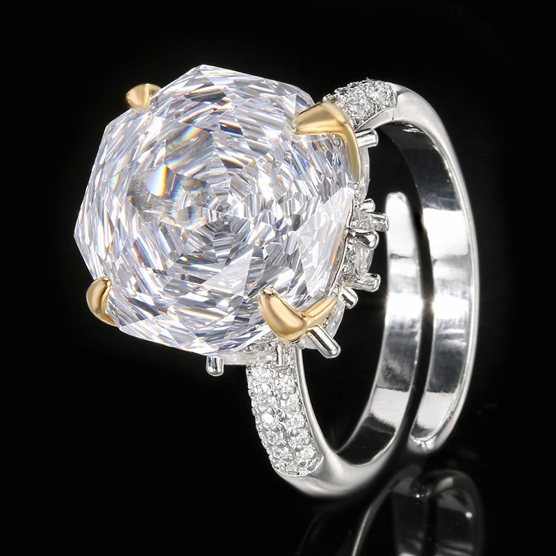 adjustable size White diamond ring