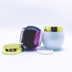 化粧品フェイスクリームジャー120gホワイトガラスクリームジャー工場供給 - Product Image 1