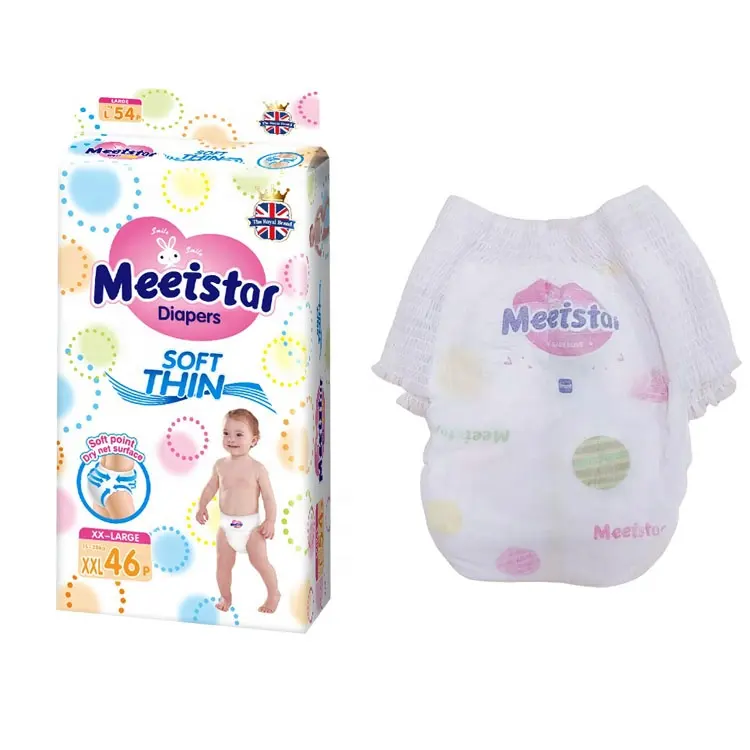OEM Produits doux et respirants pour pantalons pour bébés Vente en gros Pantalons d'entraînement pour bébés couches à tirer pour peaux sensibles