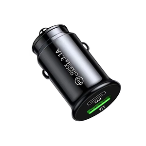 迷你汽车充电器A + C插座适配器3.1A快速充电PD Usb C汽车充电器QC3.0适配器双端口C型汽车充电器 - Product Image 3