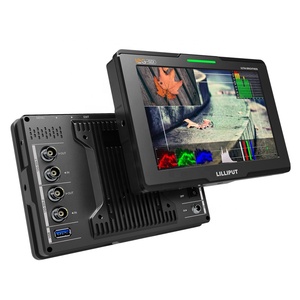 Nuevo estilo 7 pulgadas 4K Ultra brillo 2000NITs HDR cámara de grabación de película Monitor de vídeo con entrada y salida Dual 12G SDI/HDMI 2,0