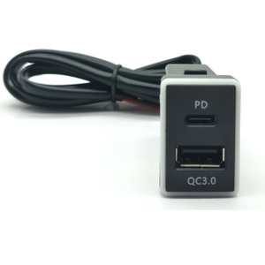 12V/24V <strong>USB</strong> Type C Car Charger Replacement Dual <strong>USB</strong> Ports QC3.0 &amp; PD Type C Car Power Socket Compatible With iPhone iPad PDA Lap - Product Image 4