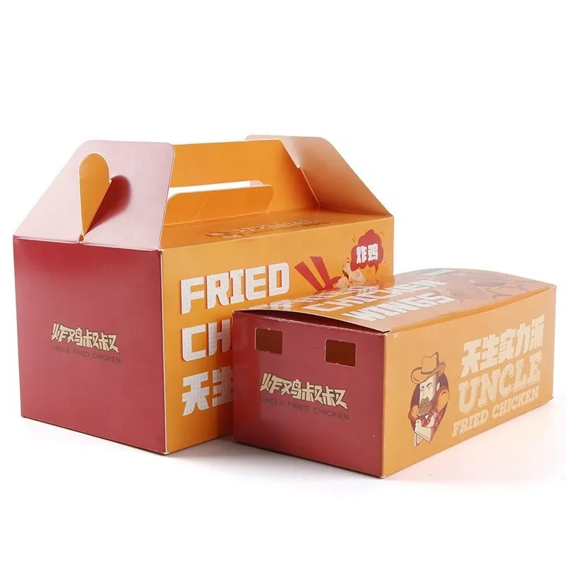 도매 사용자 정의 인쇄 테이크 아웃 튀긴 닭 날개 상자 종이 식품 포장 상자