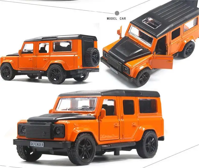 Personalizado 1/36 Escala Kinsmart Modelo para Crianças Puxar Para Trás Pode Abrir A Porta Modelo Carro Veículo Off-road Diecast Brinquedos