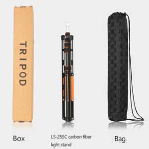 Ls255c Đa Chức Năng Sợi Carbon Lớn Ánh Sáng Đứng Cho Phát Sóng 222Cm Chuyên Nghiệp Vòng Ánh Sáng Upt <span class=keywords><strong>Tripod</strong></span> Cho Điện Thoại - Product Image 5