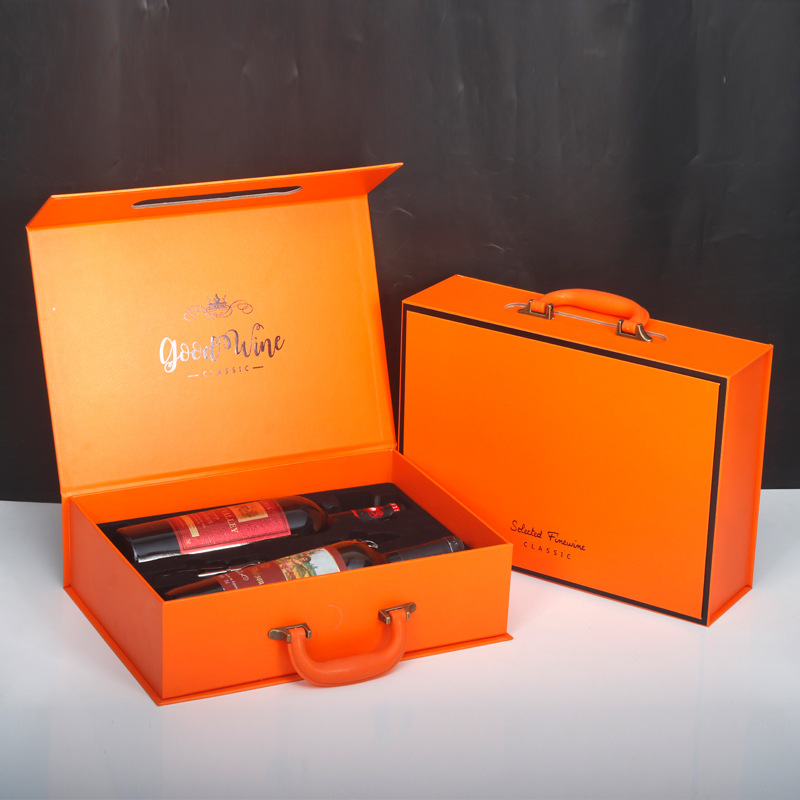 Orange Horizontal Double Pen Gift Box