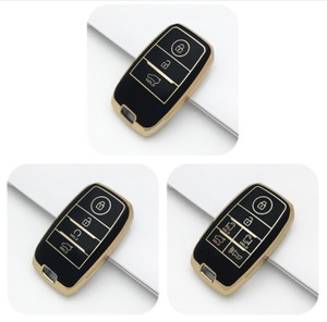 Taijs fabrika yeni stil kauçuk araba anahtarı kapağı altın kenar TPU otomatik anahtarı durum için KIA anahtar K2 K3 K3S k5 - Product Image 2