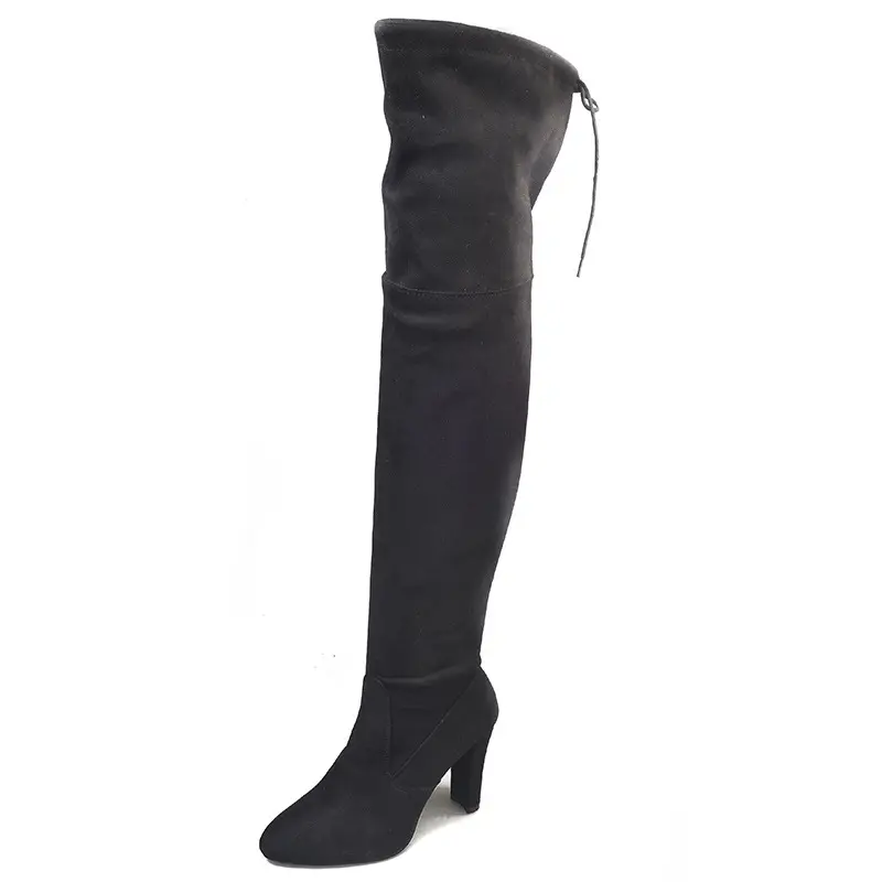 2024 fall winter women over the knee boots stretch fabrics high heel slip-on shoes pointed toe women's long boots