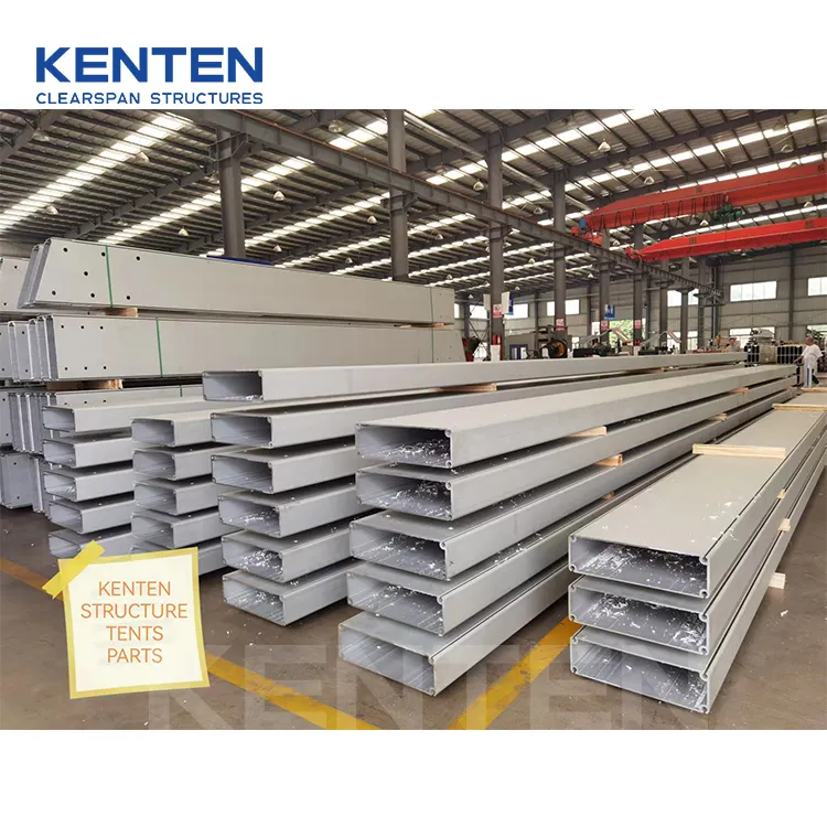 KENTEN 6061 t6 poteau de profilé d'extrusion en aluminium industriel noir personnalisé pour grande tente profilé d'extrusion en aluminium pour cadre de tente