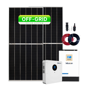 ชุด10KW แผงโซล่าเซลล์แบบกริด20KW 15KW แผงเซลล์แสงอาทิตย์ระบบ24ชั่วโมงชุด10KW แบบชุด MPPT - Product Image 3